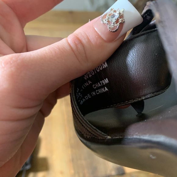 Y2k Tommy Hilfiger black leather sandals sandals - Picture 5 of 5